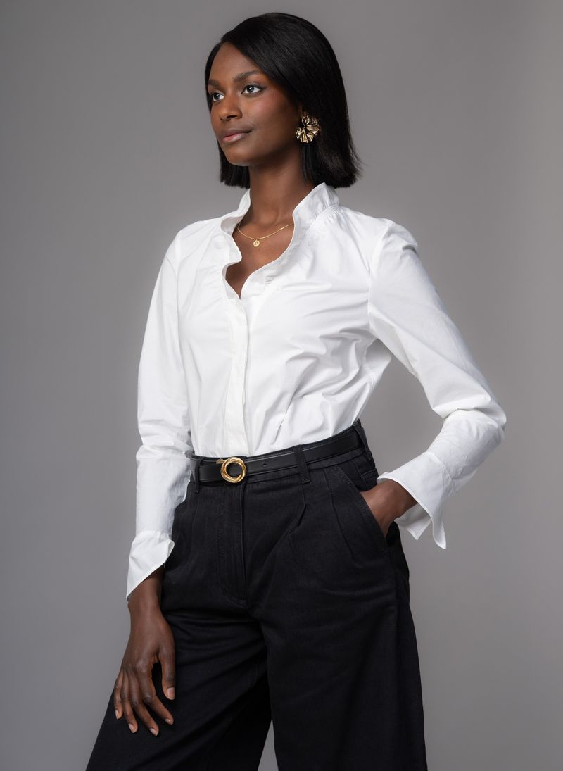 Elegant White Button-Down Reinvented