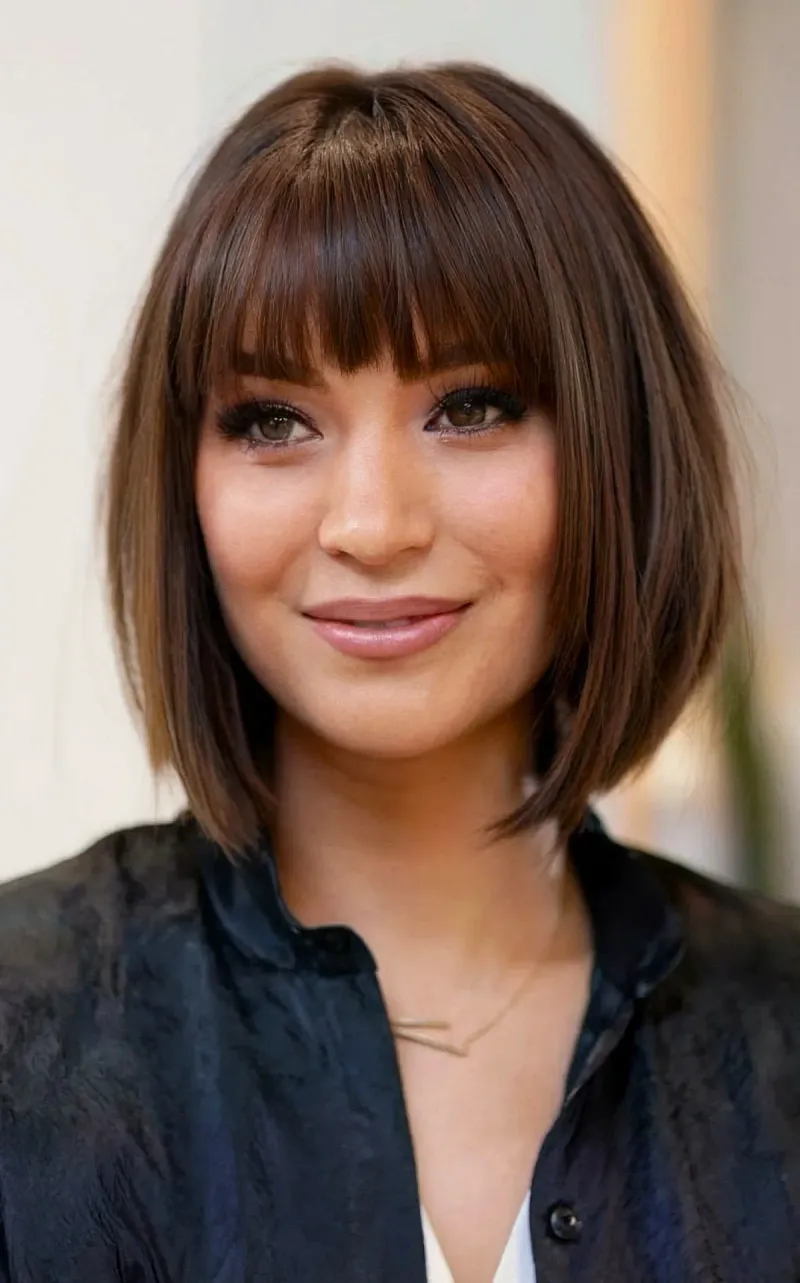 The Blunt Bangs Bob
