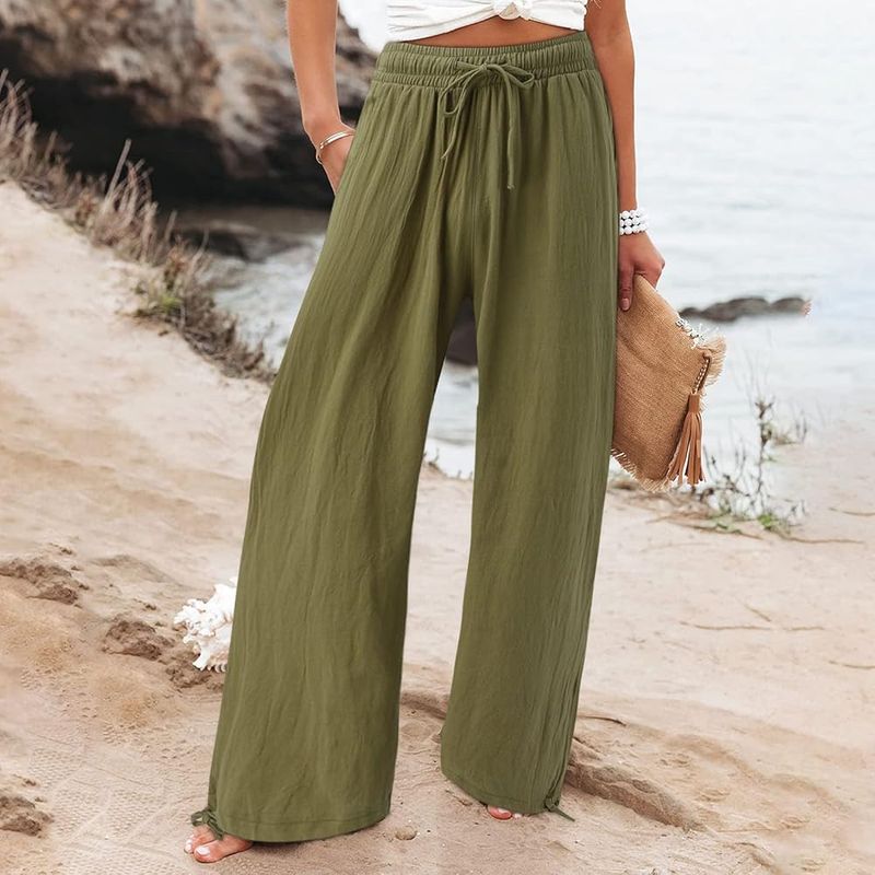 Flowy Linen Palazzo Pants