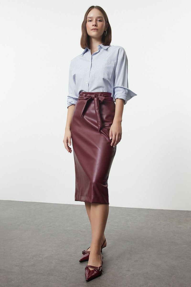 Leather Pencil Skirt