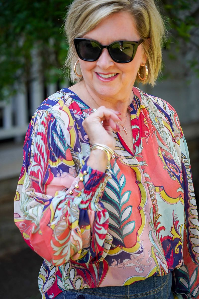 Vintage Inspired Floral Blouse