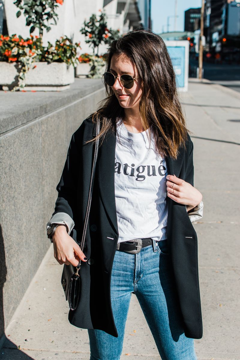 Graphic Tee and Blazer Combo