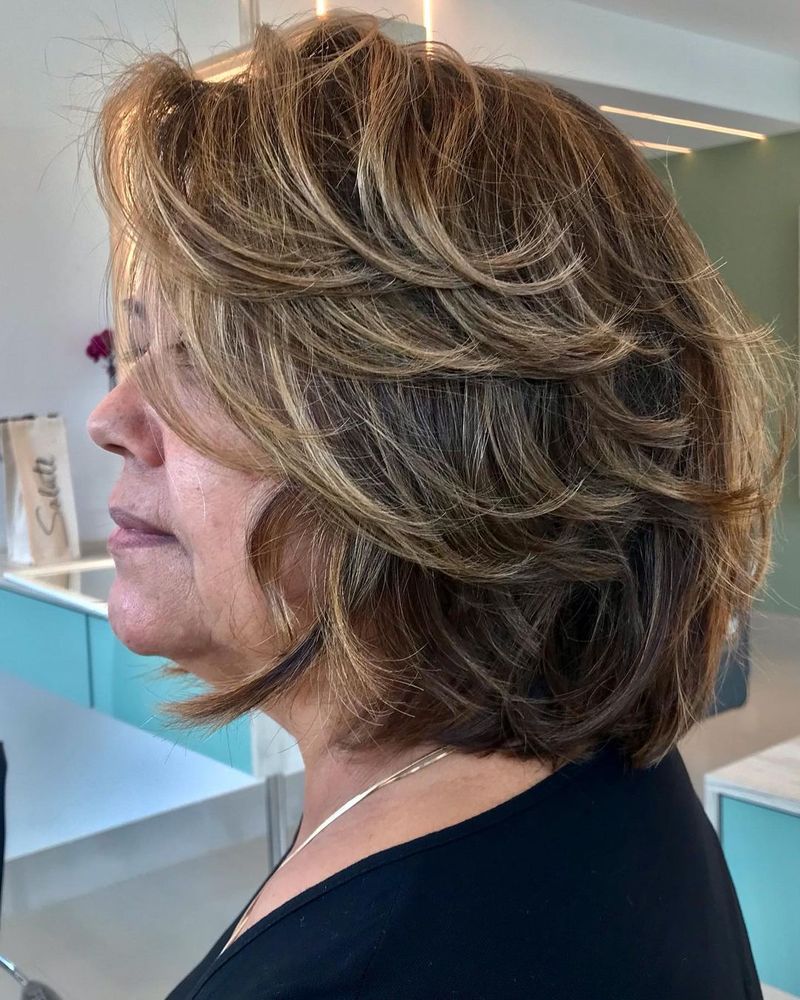 Choppy Midlength Cut with Face-Framing Pieces