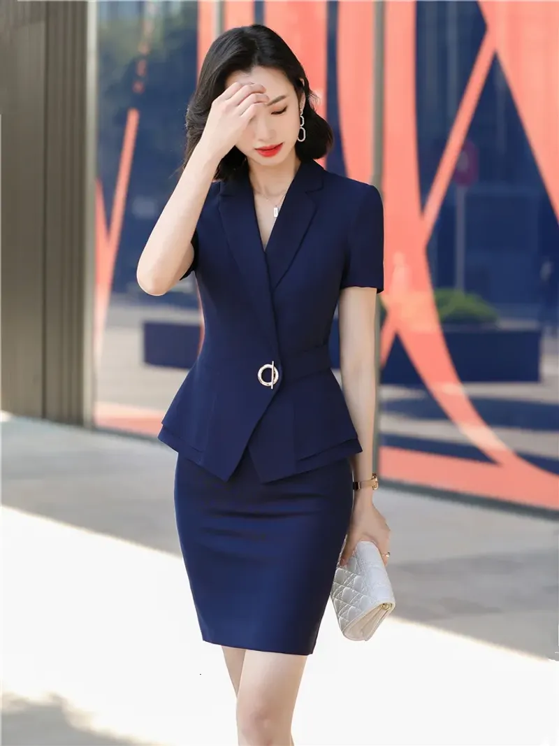 Polished Blazer and Skirt Combo