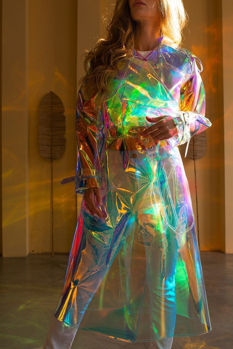Weather-Reactive Color-Changing Raincoat