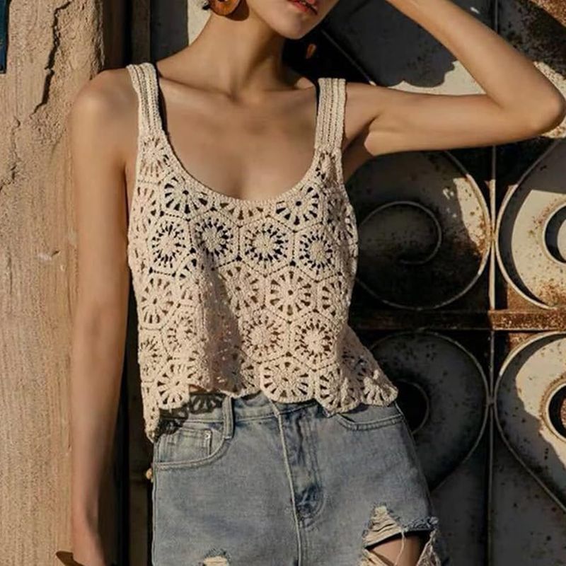 Crochet-Trim Boho Blouse