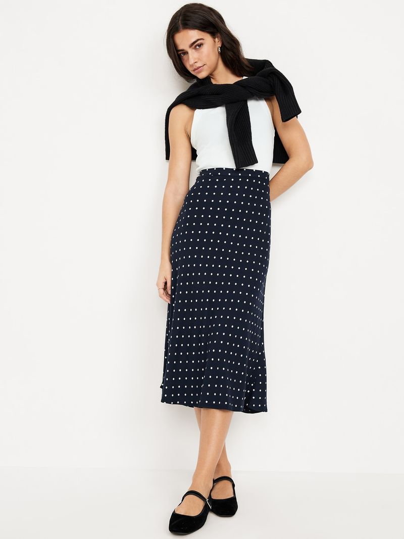 Polka Dot Midi Skirt