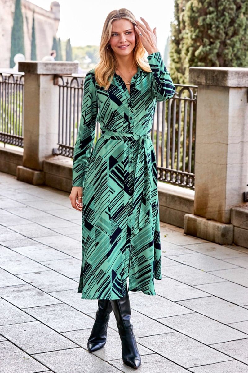 Geometric Midi Dress