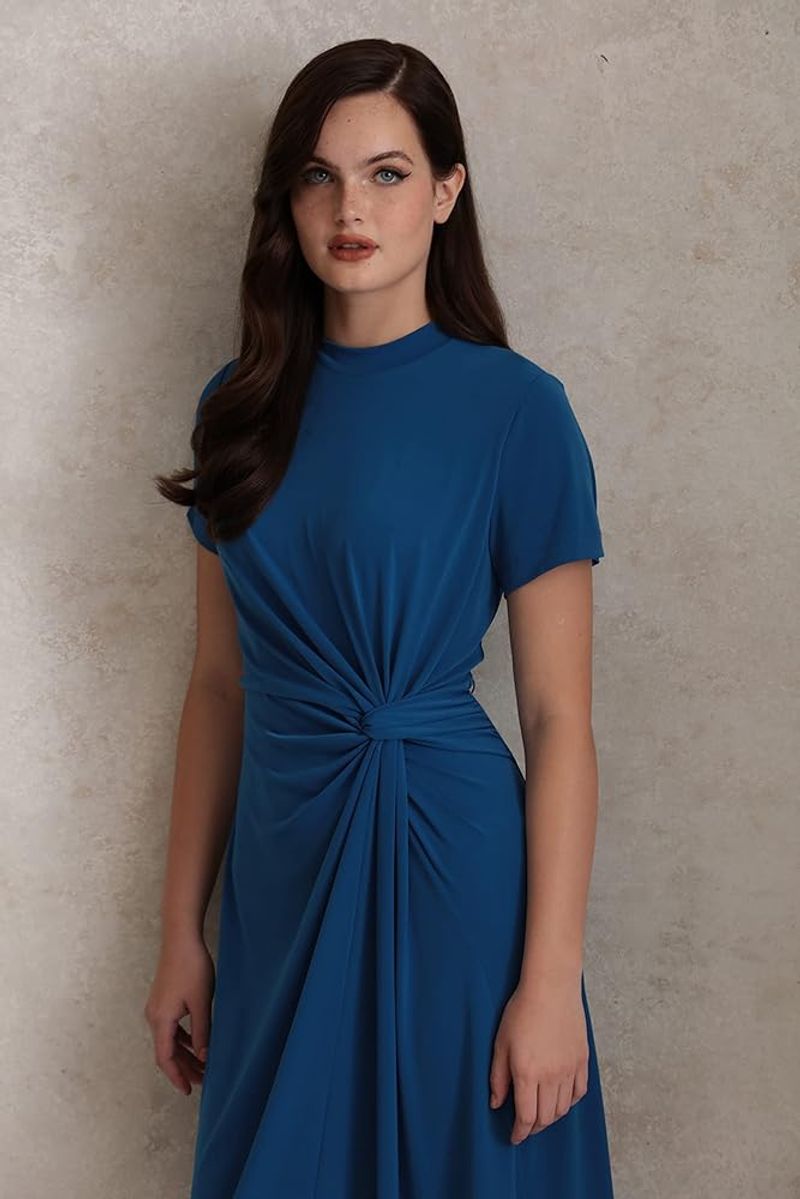 Draped Front Dresses in Matte Jersey