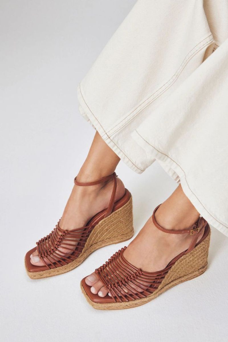Woven Raffia Wedges