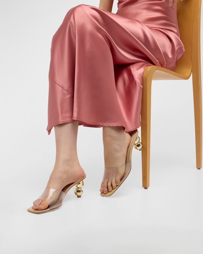 Transparent Vinyl Mules