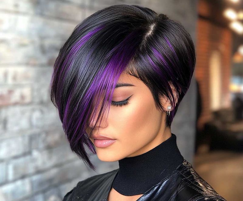 Pixie with Bold Color Streaks