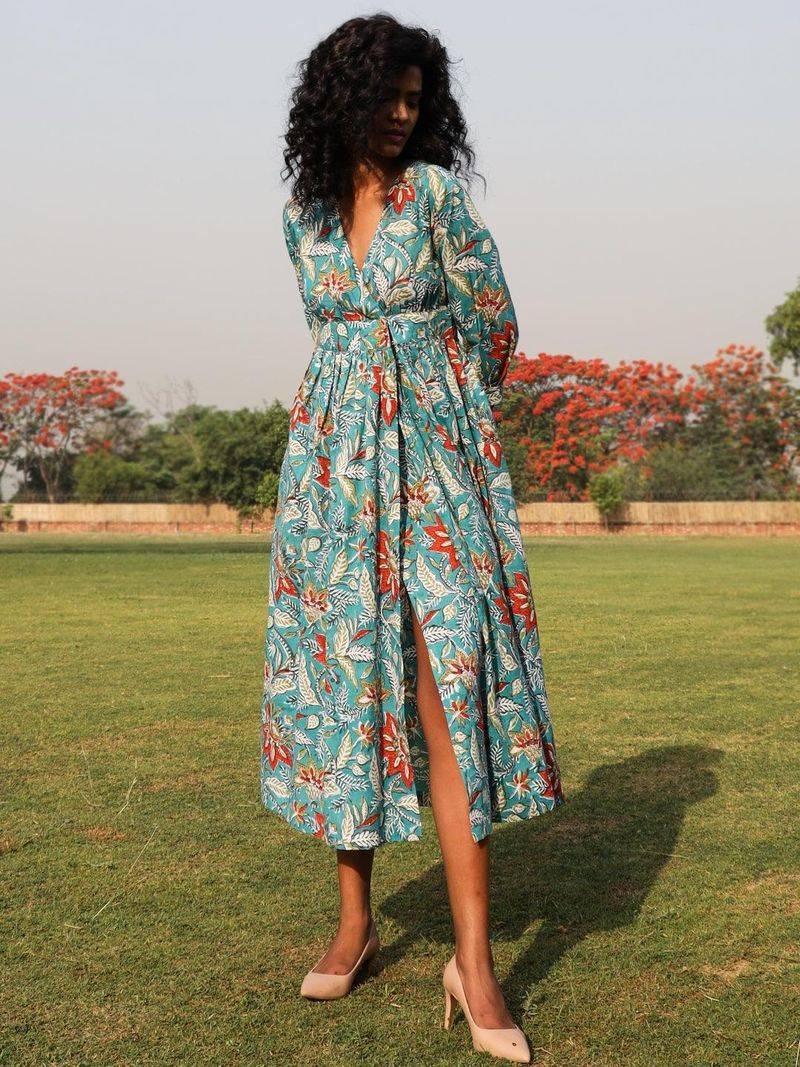 Cotton Wrap Dress