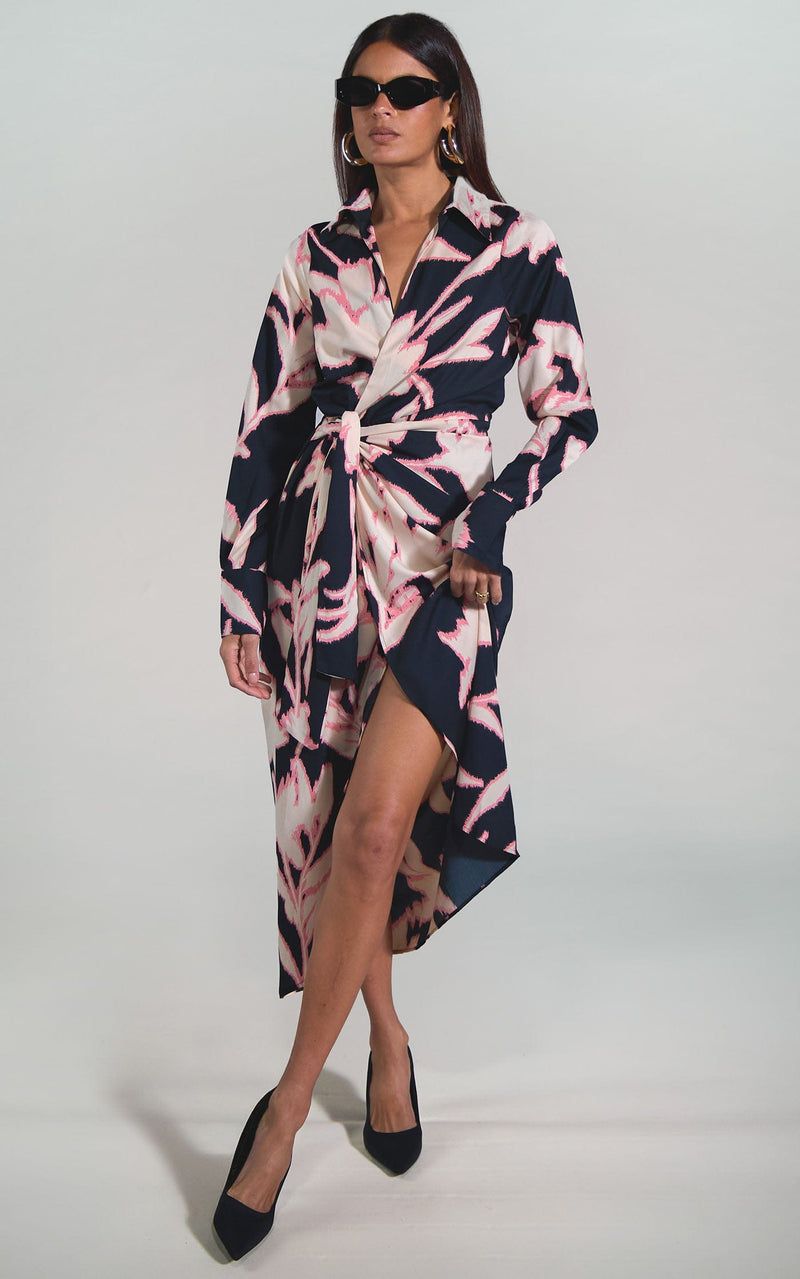 Printed Silk Midi