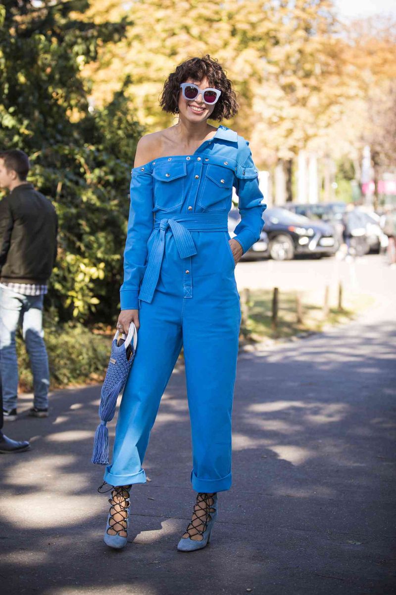 Jumpsuit and Monochromatic Makeup