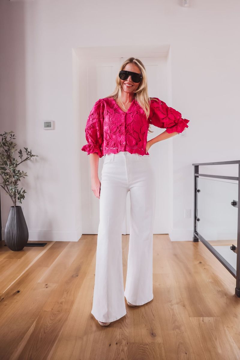 Crisp White Denim Delight