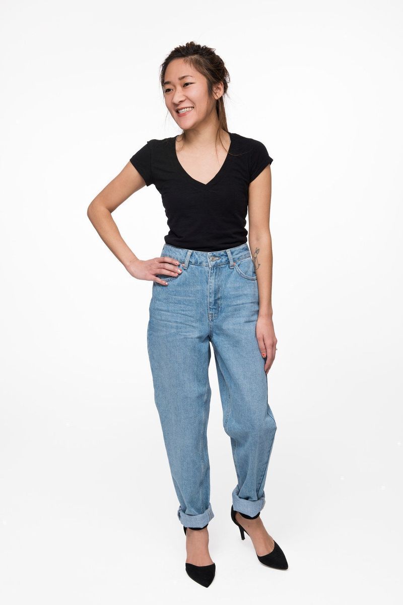Mom Jeans With Unflattering Fit