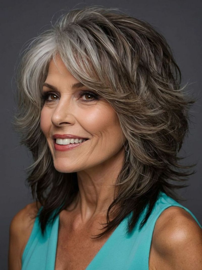 Modern Shag with Curtain Bangs