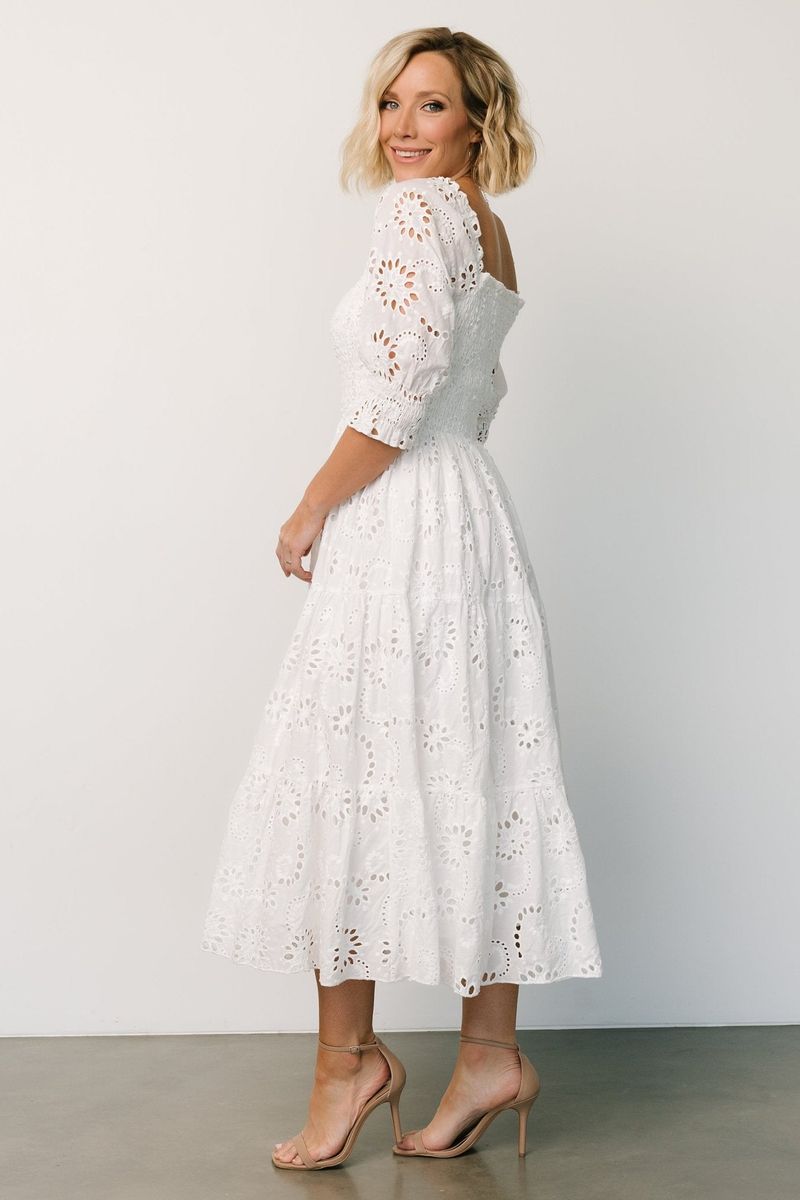 Broderie Anglaise Midi Dress