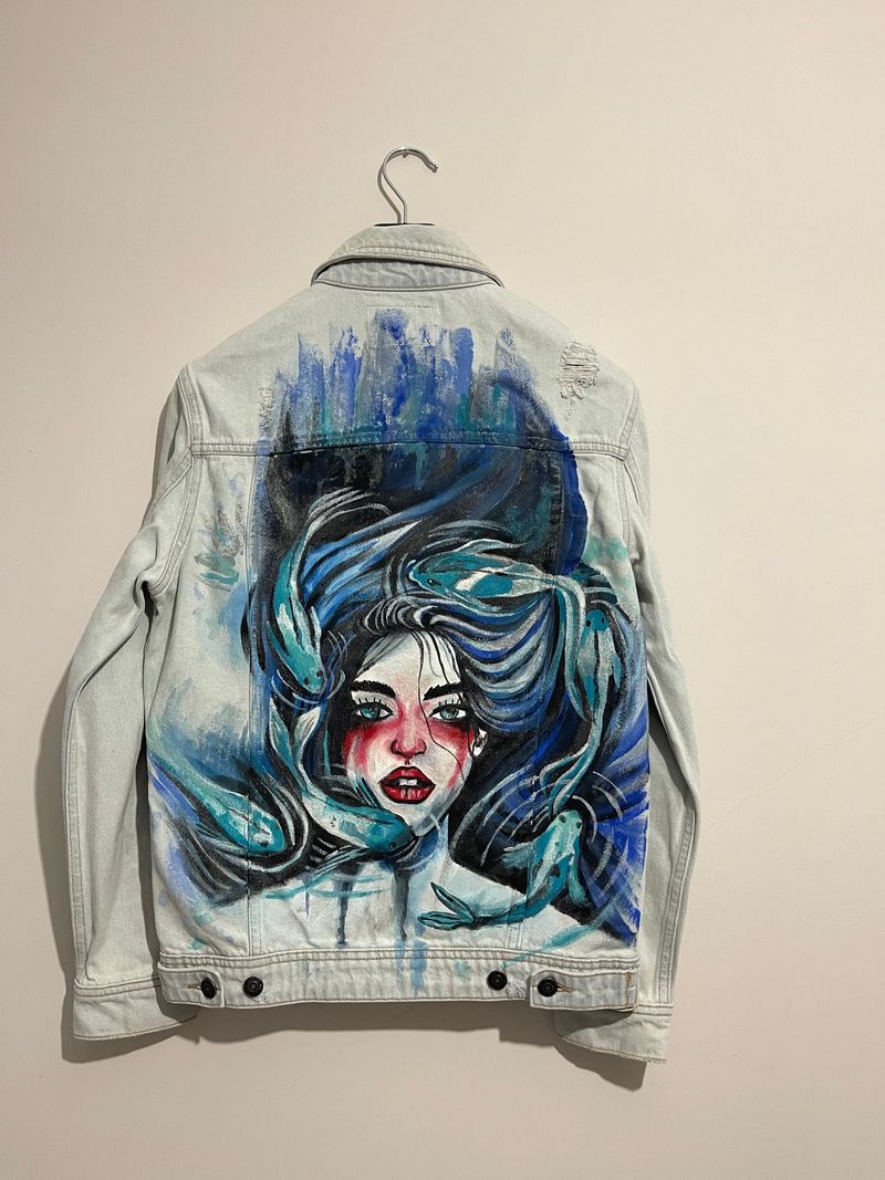 Hand-Painted Denim Jacket
