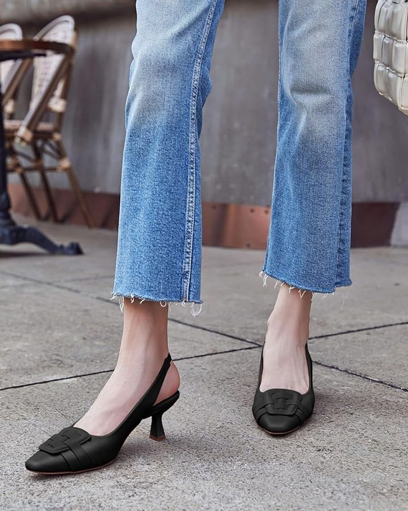 Kitten Heel Slingbacks