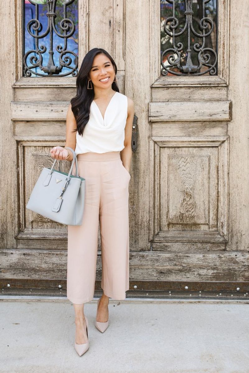 Cropped Wide-Leg Trousers