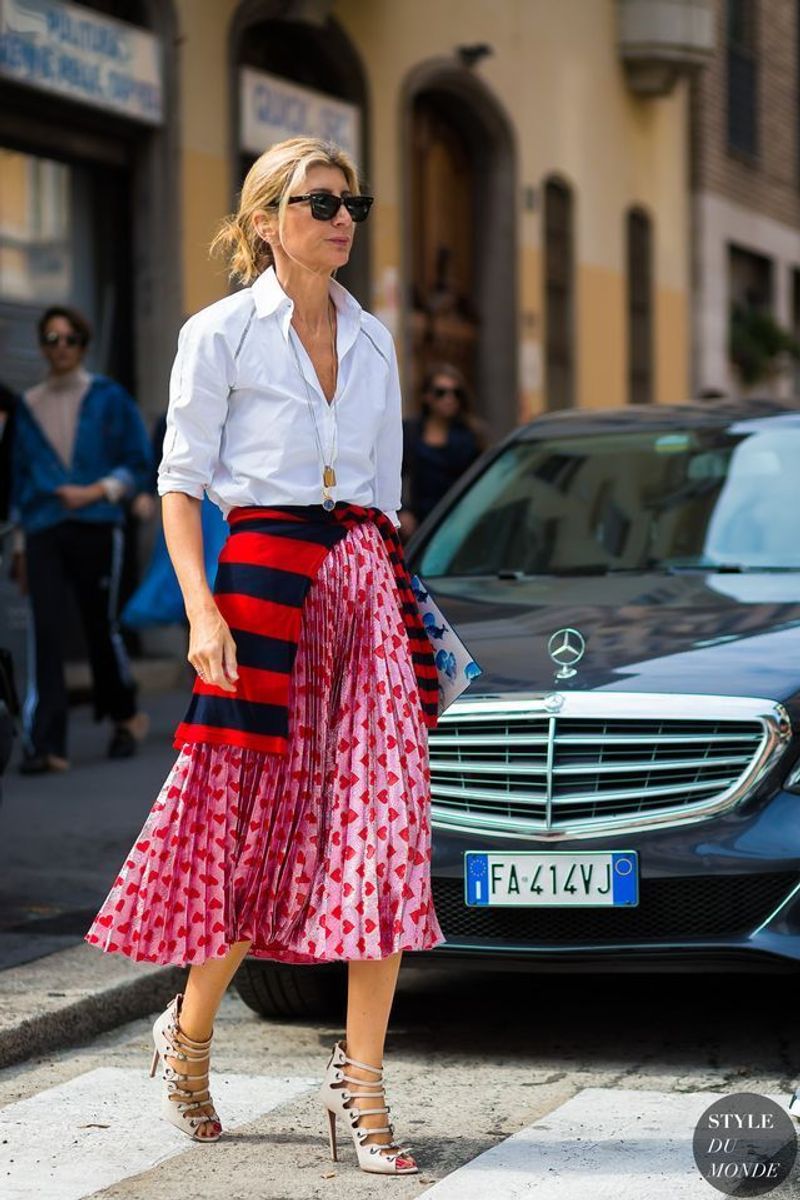 A-Line Skirt & Classic Button-Down