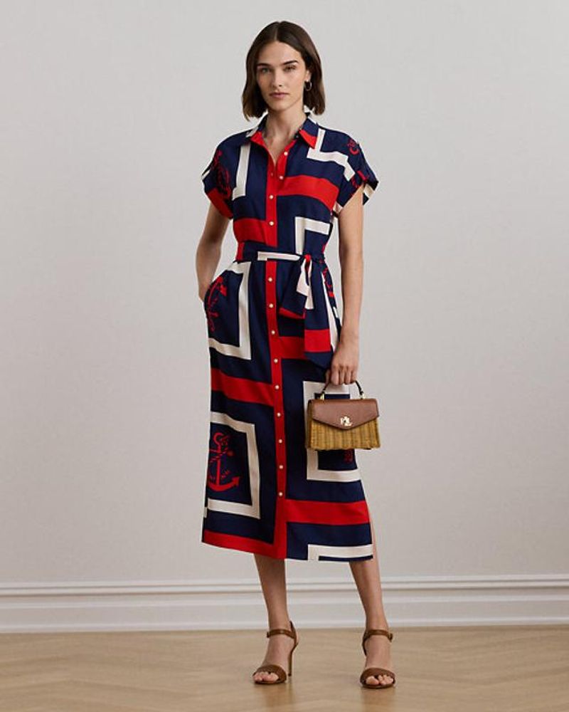 Shirt Dress with Colorful Eyeliner