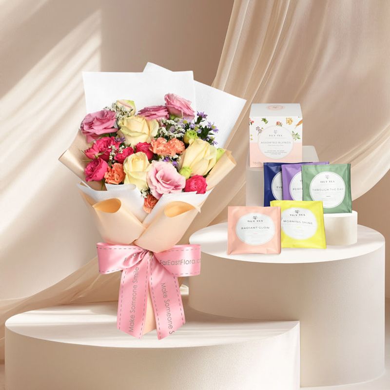 Tea and Flowers Combo