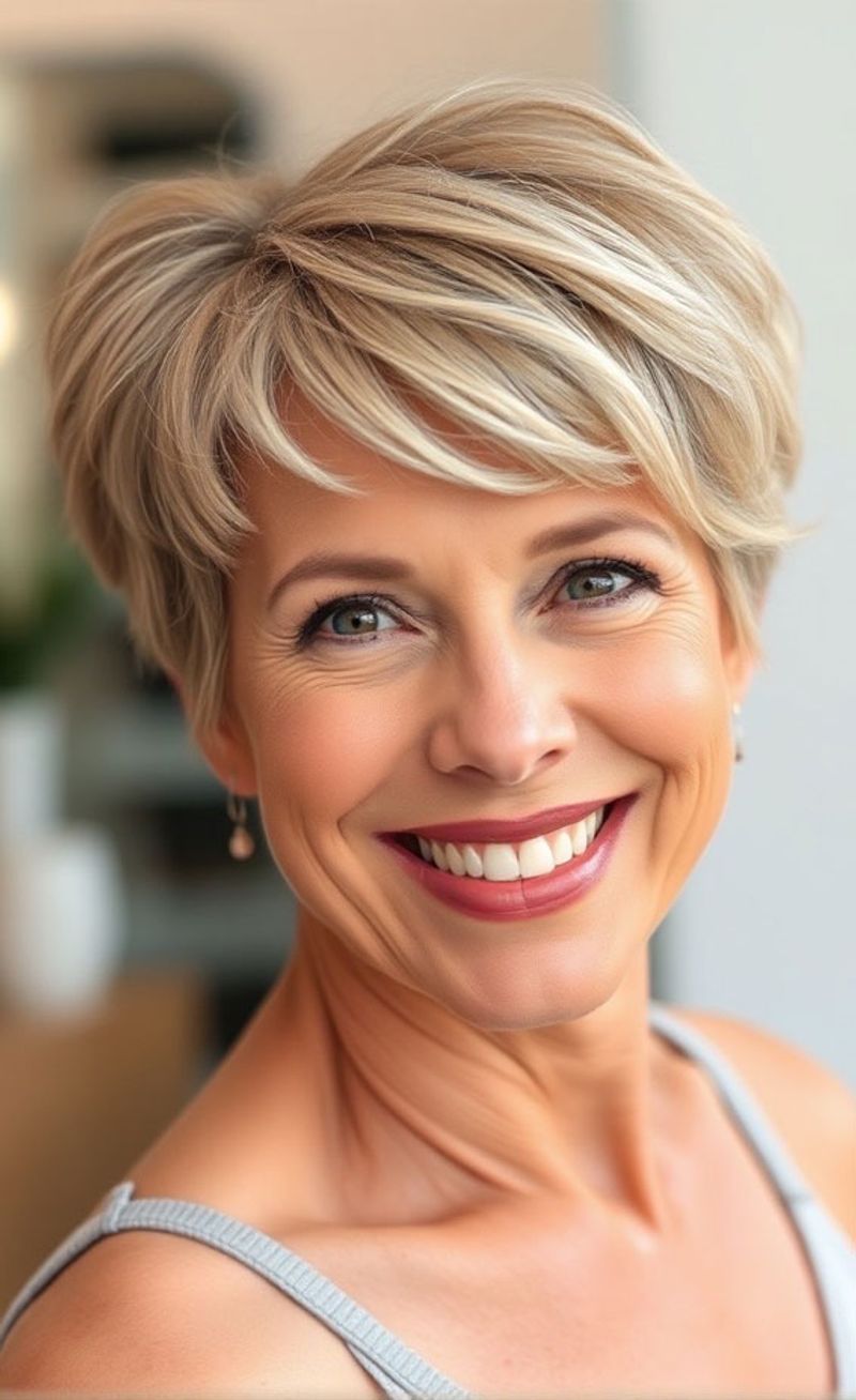 Textured Crop with Sweeping Fringe