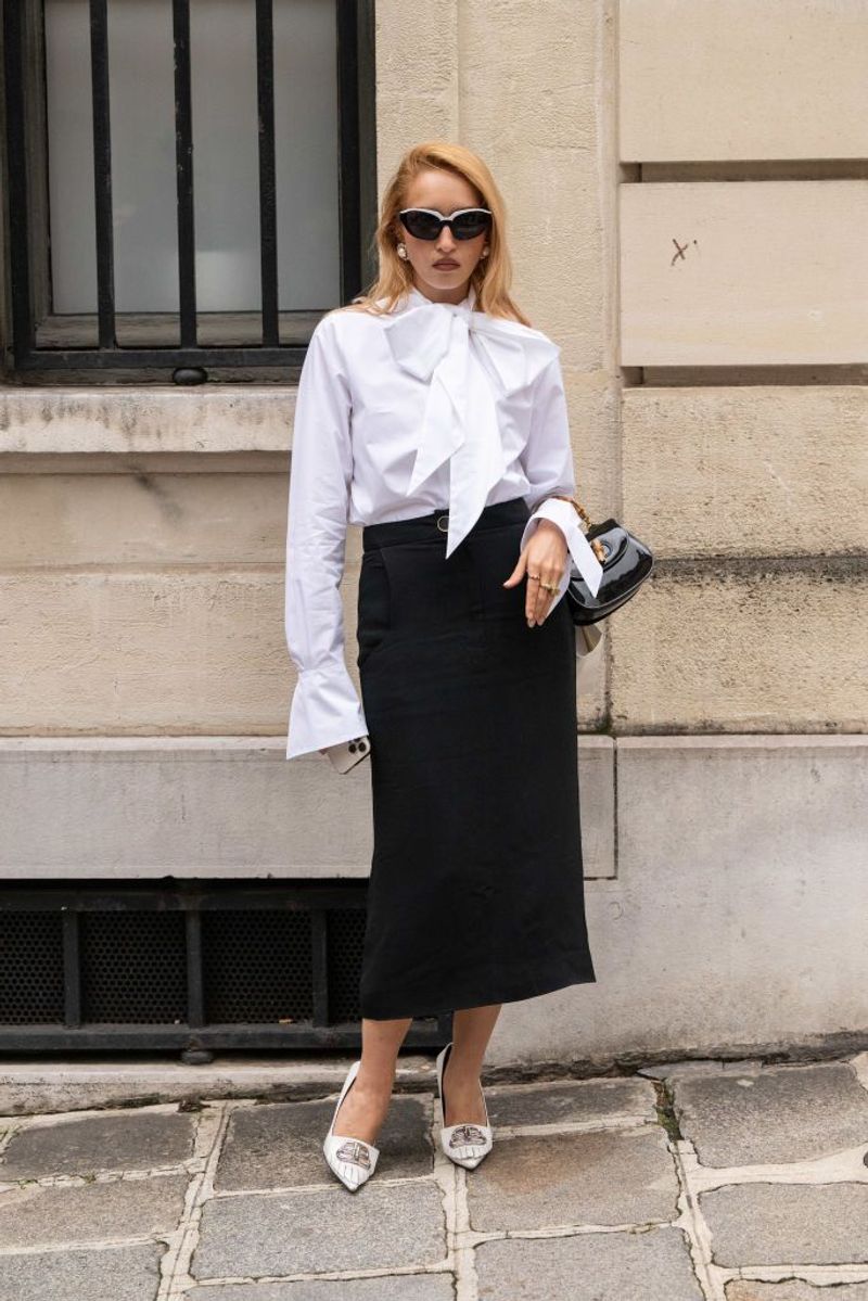 D'Orsay Flats With Pencil Skirts