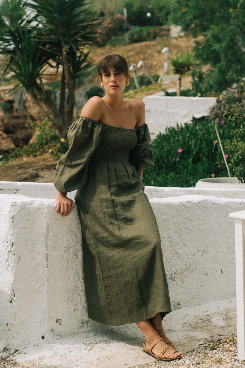 Off-Shoulder Olive Branch