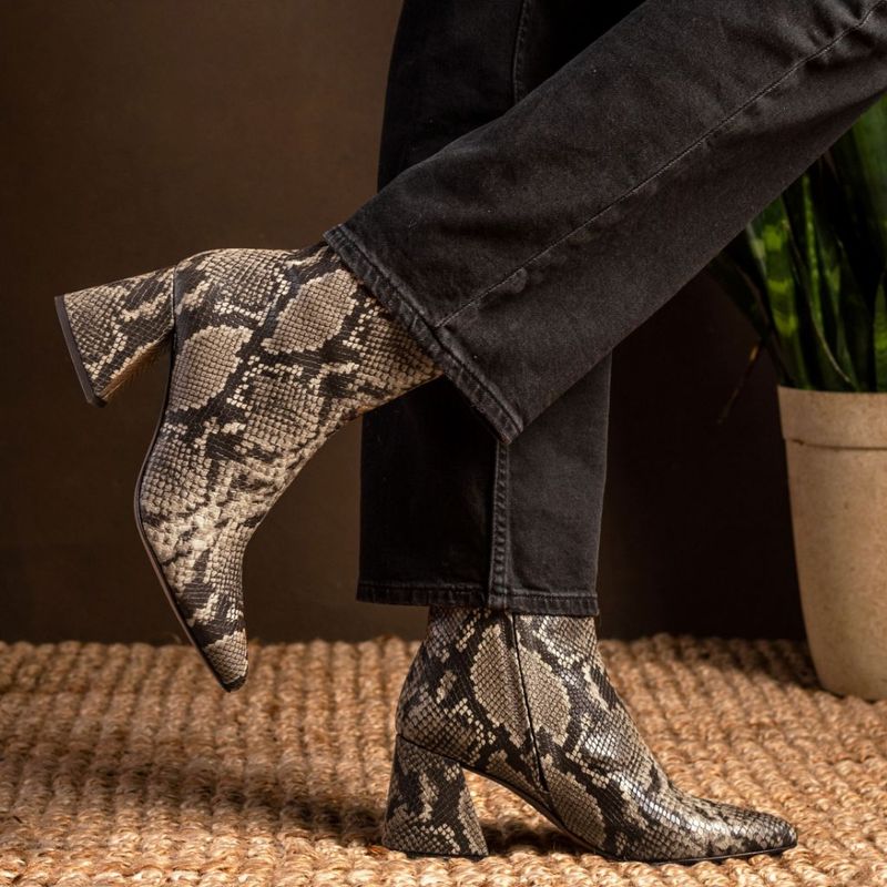 Snake Skin Ankle Boots