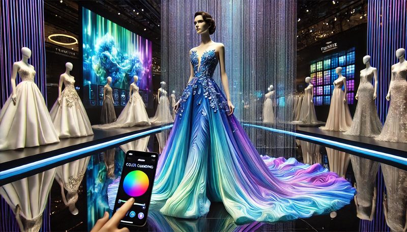 Programmable Color-Changing Fabrics