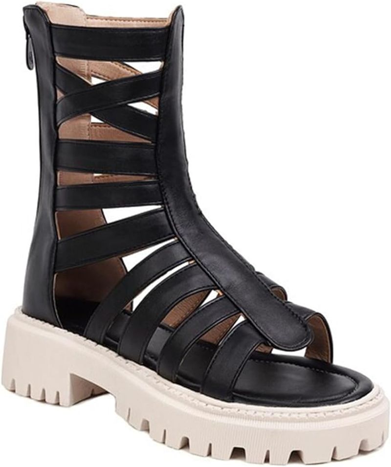 Ankle Booties with Cutouts