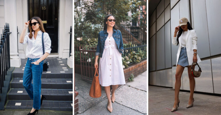 15 Denim-and-White Outfits to Keep in Your Fashion Lookbook
