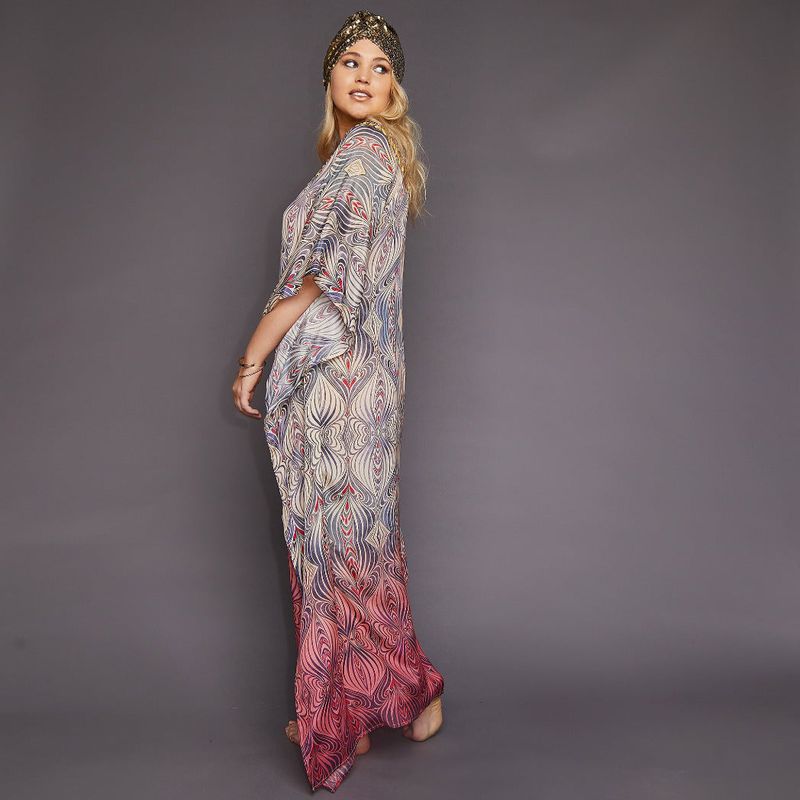 Sunset Ombré Silk Kaftan