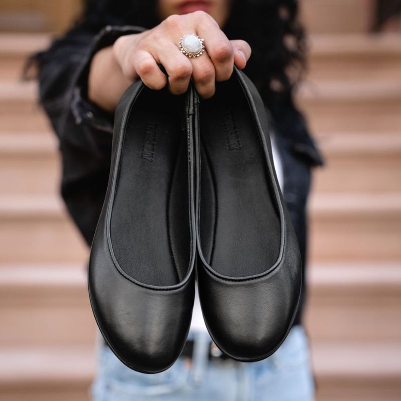 Ballet-Inspired Leather Flats