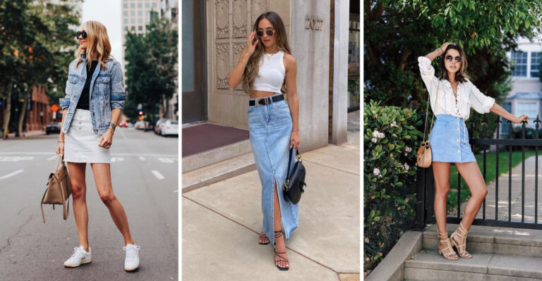 17 Most Stylish Shoes To Wear With Denim Skirts-Yes, They Still Look Chic