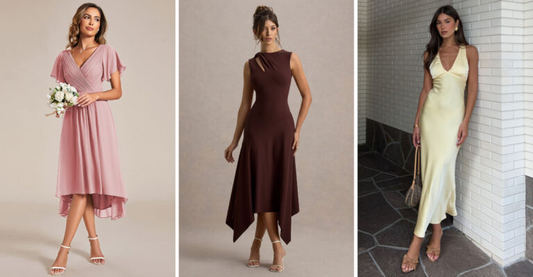 18 Comfy Midi Wedding Guest Dresses That Won't Upstage The Bride