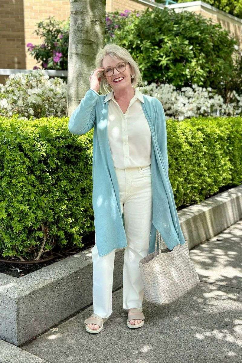 Classic White Linen Ensemble