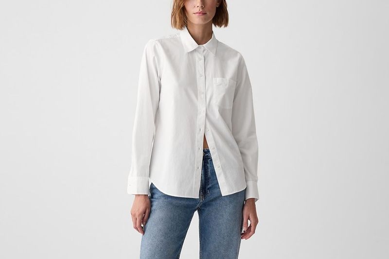 Classic White Button-Down Shirt