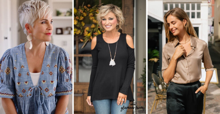 20 Pretty Tops Stylish Ladies In Their 50s Are Wearing With Their Jeans This Season