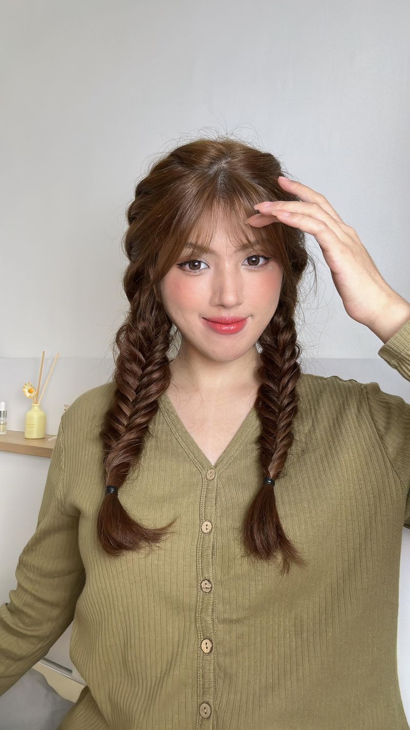 The Schoolgirl Double Braids