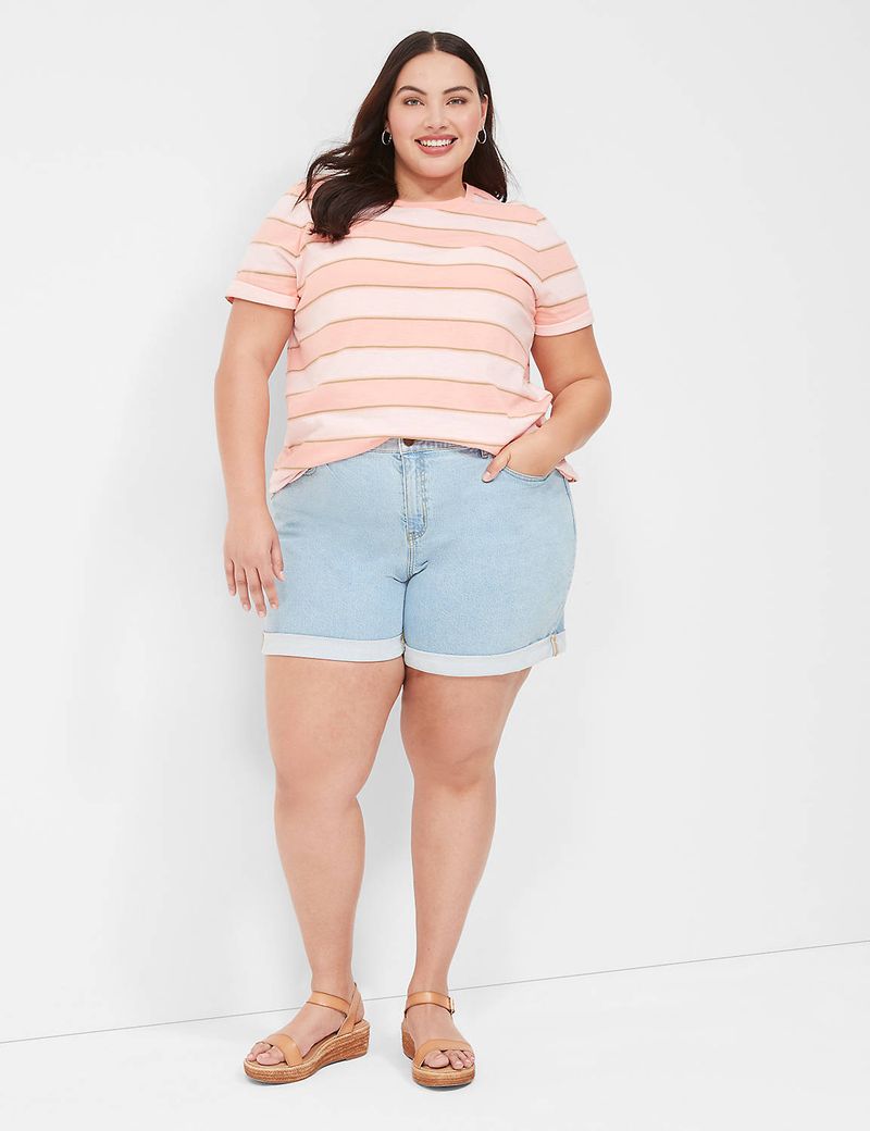 Elastic-Back Boyfriend Shorts