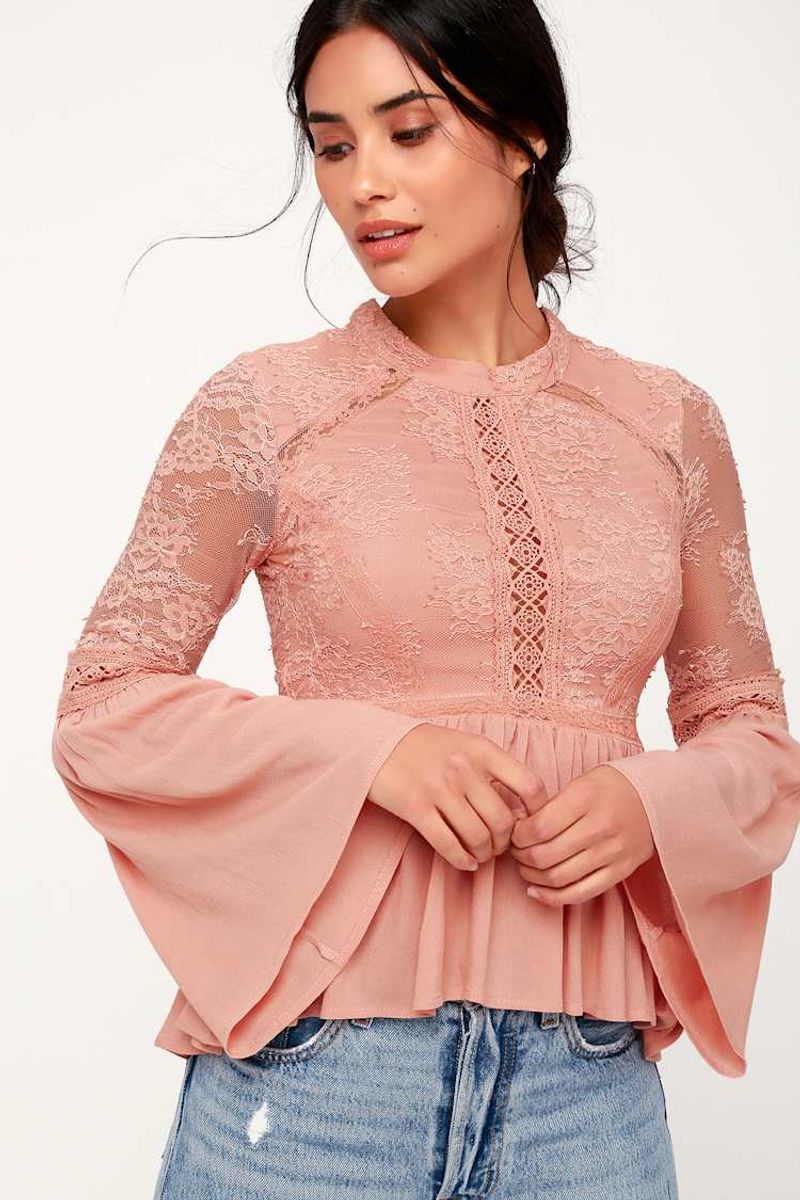 Blush Peplum Top