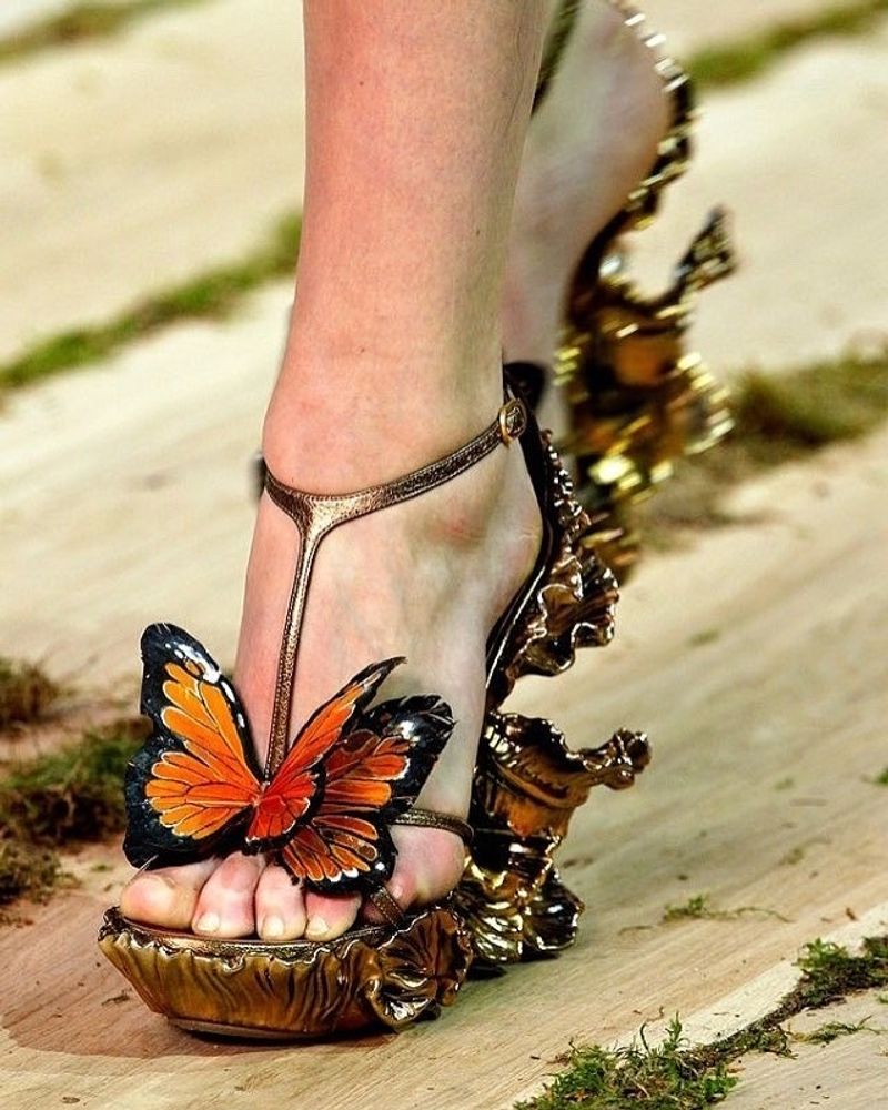Sculptural Statement Heels