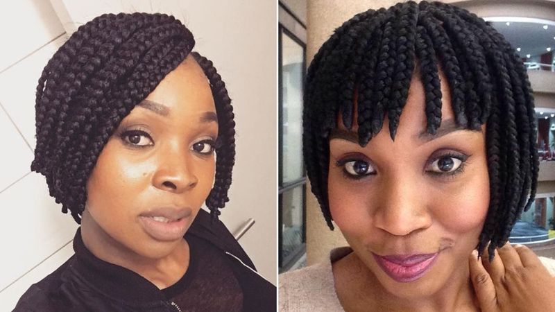 Braided Bangs with Braided Bob