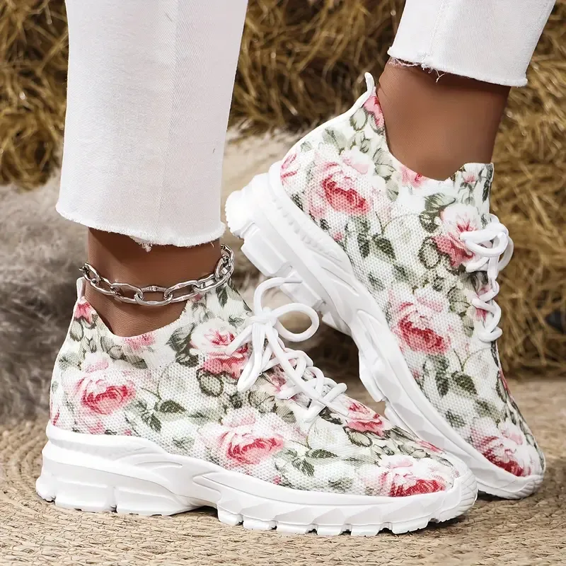 Floral Print Sneakers