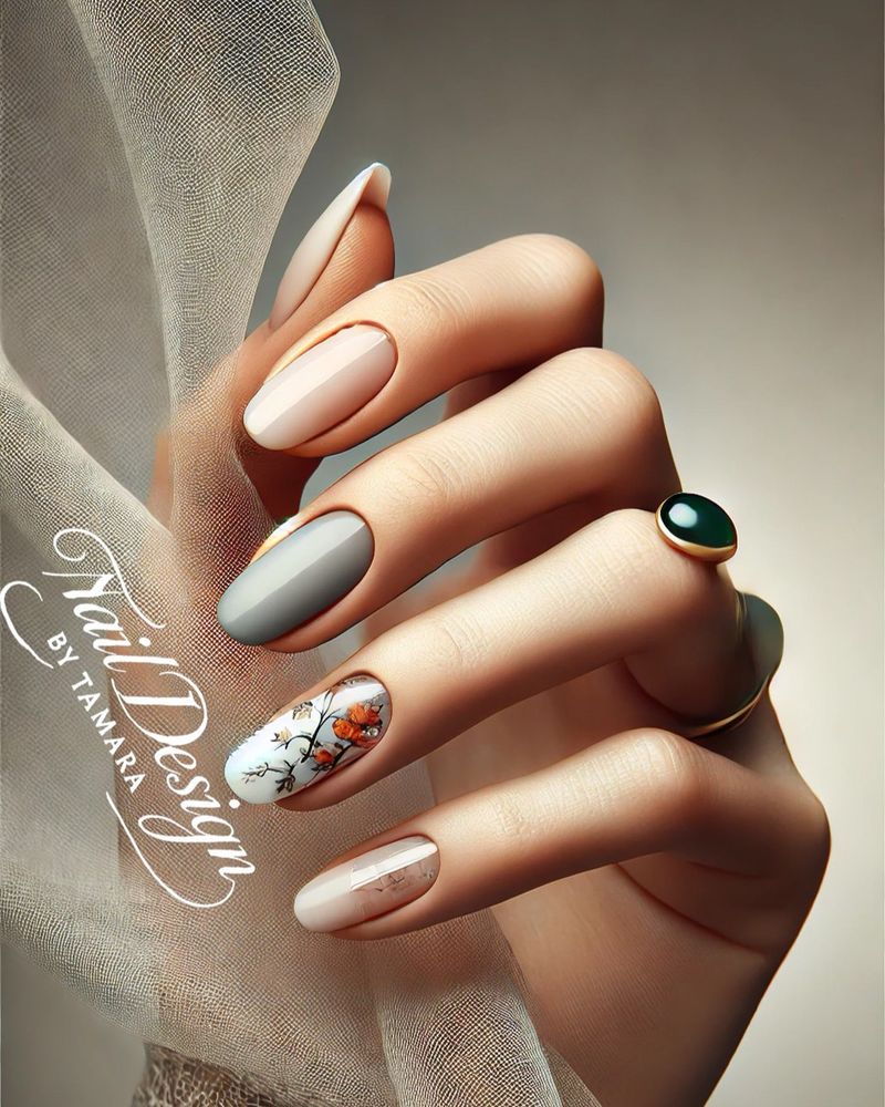 Uñas artísticas de acuarela